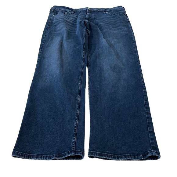 Calvin Klein Jeans Men's Size 40x32 Dark Blue Straight Fit Stretch Denim - Picture 1 of 6